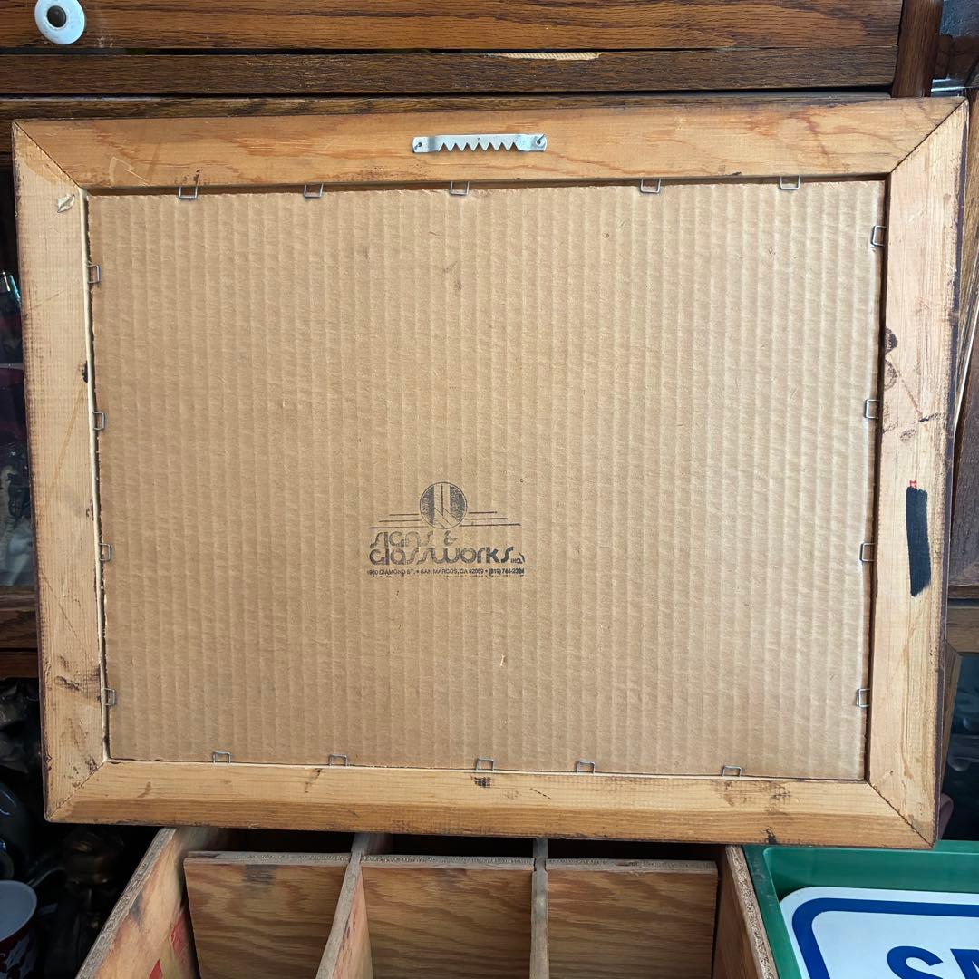 貴重！WHALER'S アメリカアンティークパブミラー鏡USAアドバタイジング