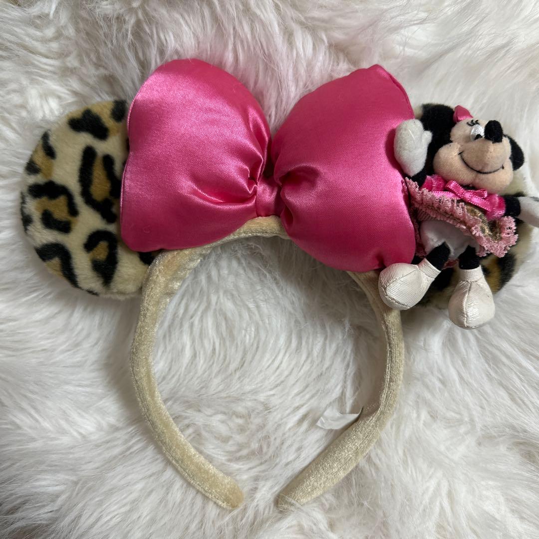 ディズニー ヒョウ柄カチューシャ ピンク ディズニー ヒョウ柄
