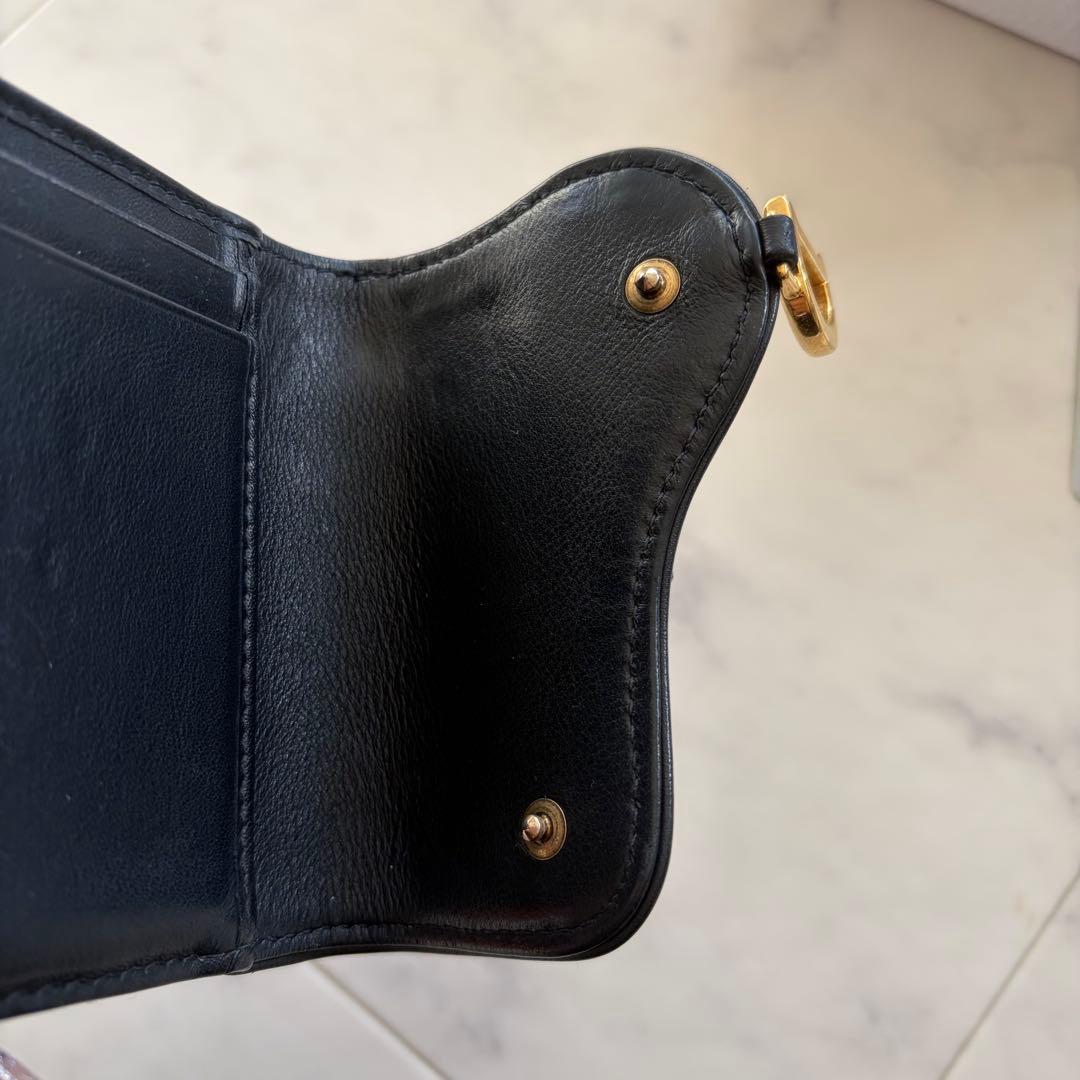 Christian Dior 三つ折り財布 トロッター サドル