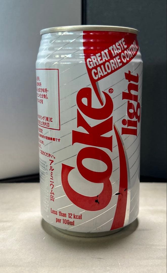空缶 昭和レトロ コカコーラライト 1990年製造 レトロ缶 空き缶 当時物