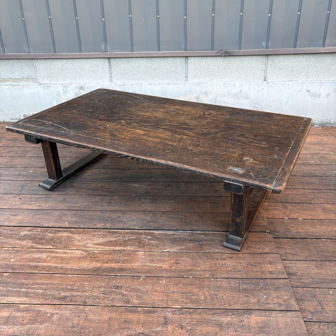 昭和レトロ 古家具 無垢材 木製座卓 ちゃぶ台 文机 お経台 経机 ロー