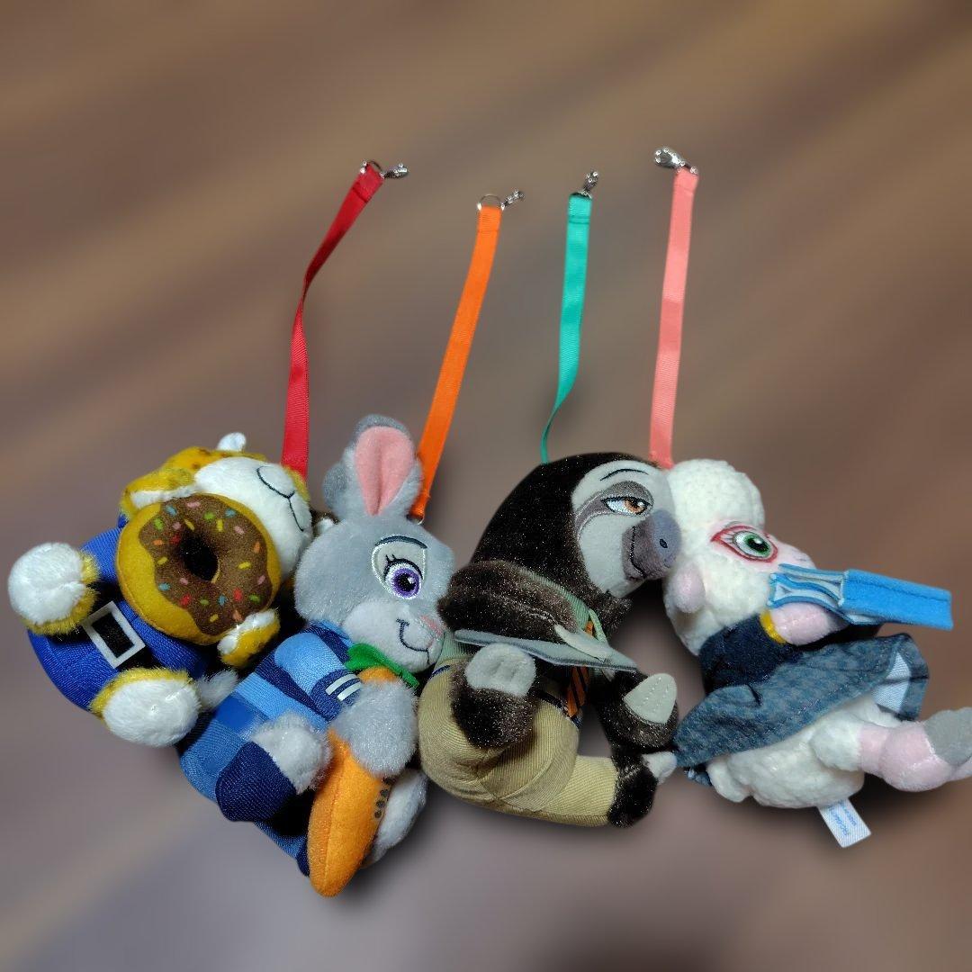 ズートピア ぬいぐるみ チャーム　 4体セット