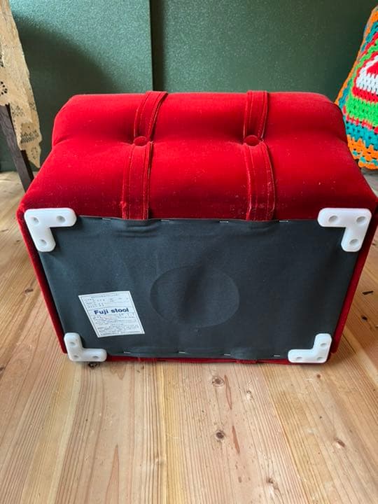 赤 椅子 スツール インテリア アンティーク ビンテージ 昭和レトロ 当時物