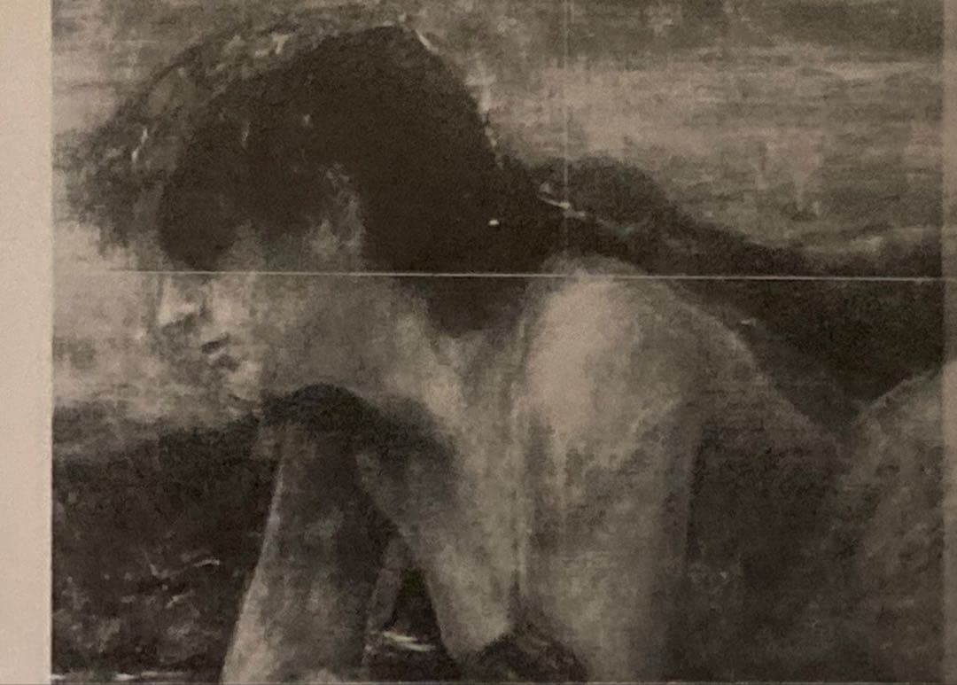 絵画/人物画/山本芳翠 [横たわる裸婦] M12号/油彩画/画集付き/豪華額装品