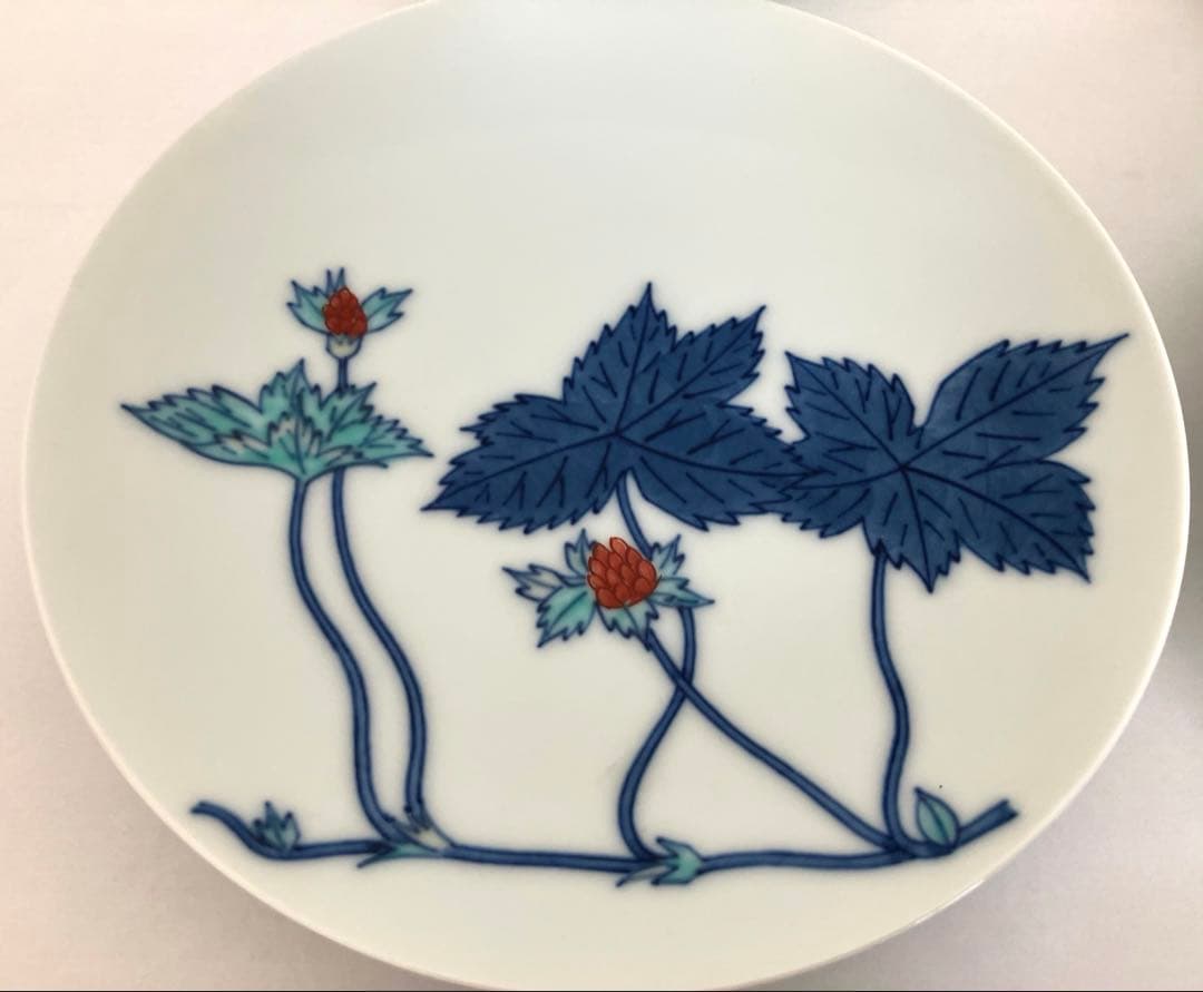 極美品☆今泉今右衛門☆2客☆錦苺絵紅茶