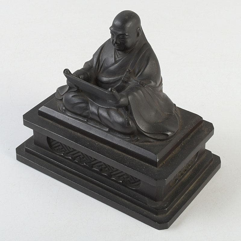 仏教美術 古銅 人物座像 仏像 置物 C 9510