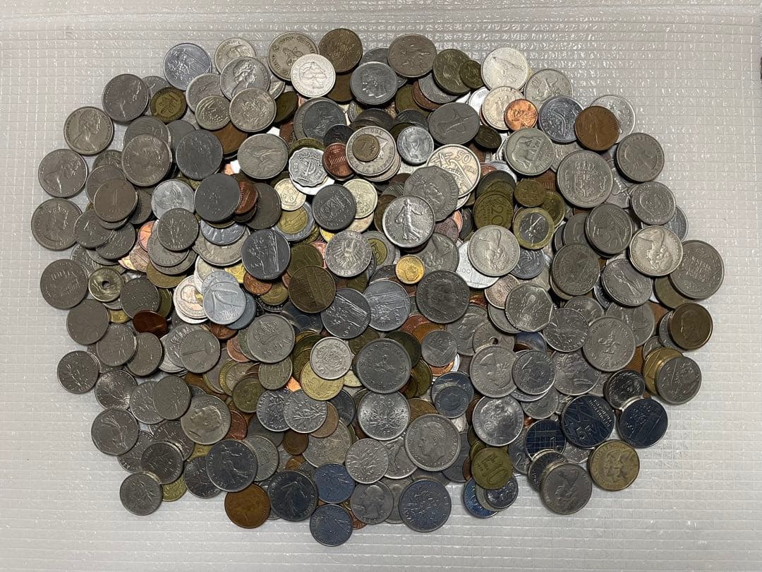 古銭 世界の古銭 外国の硬貨 コイン色々 詳細はわかりません 約3847g