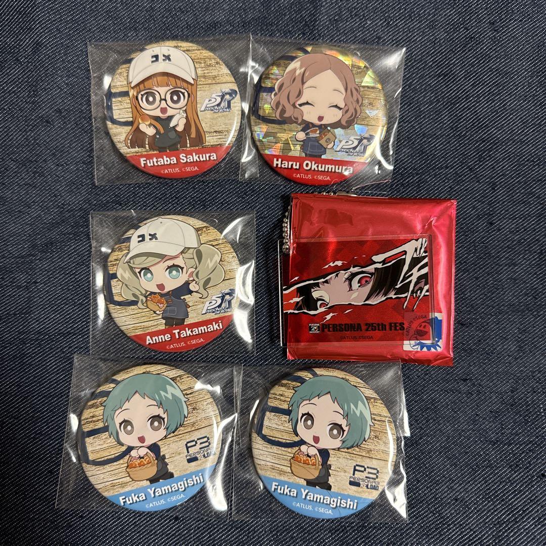 ペルソナ 3 5 佐倉双葉 奥村春 高巻杏 山岸風花 新島真 缶バッジ