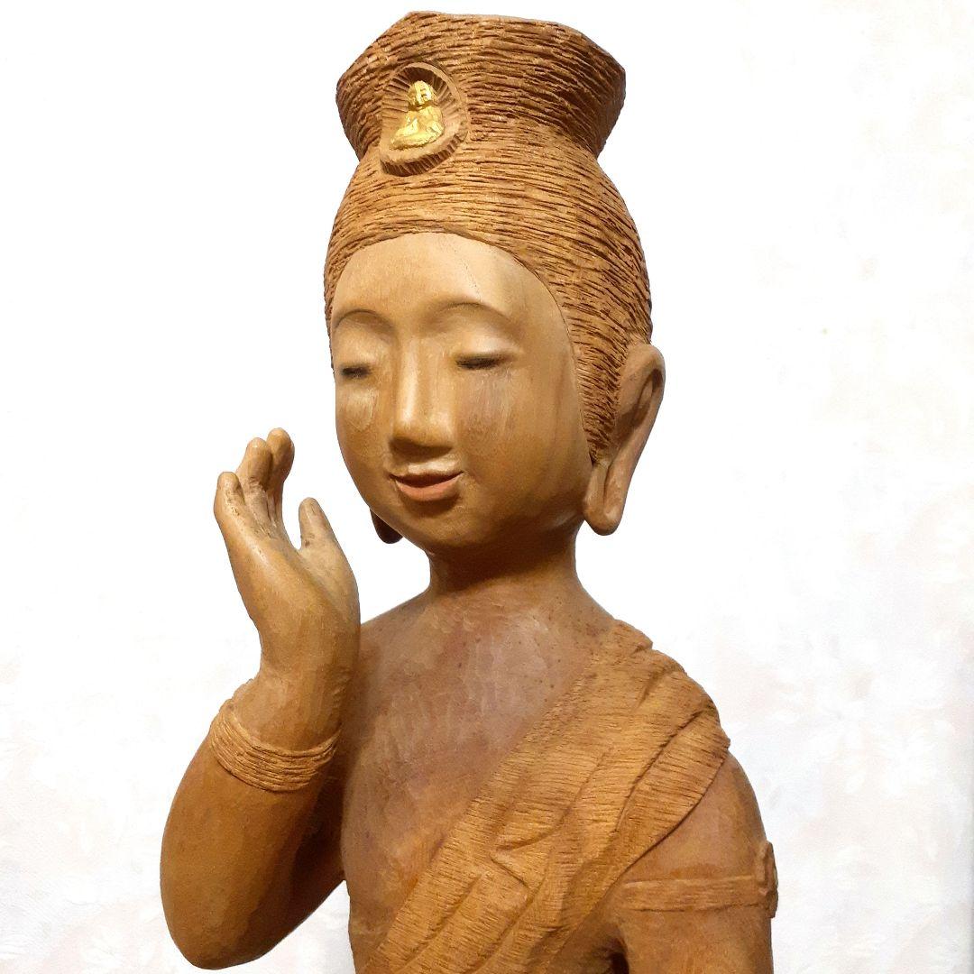 前島秀章 弥勒菩薩尊像 木彫