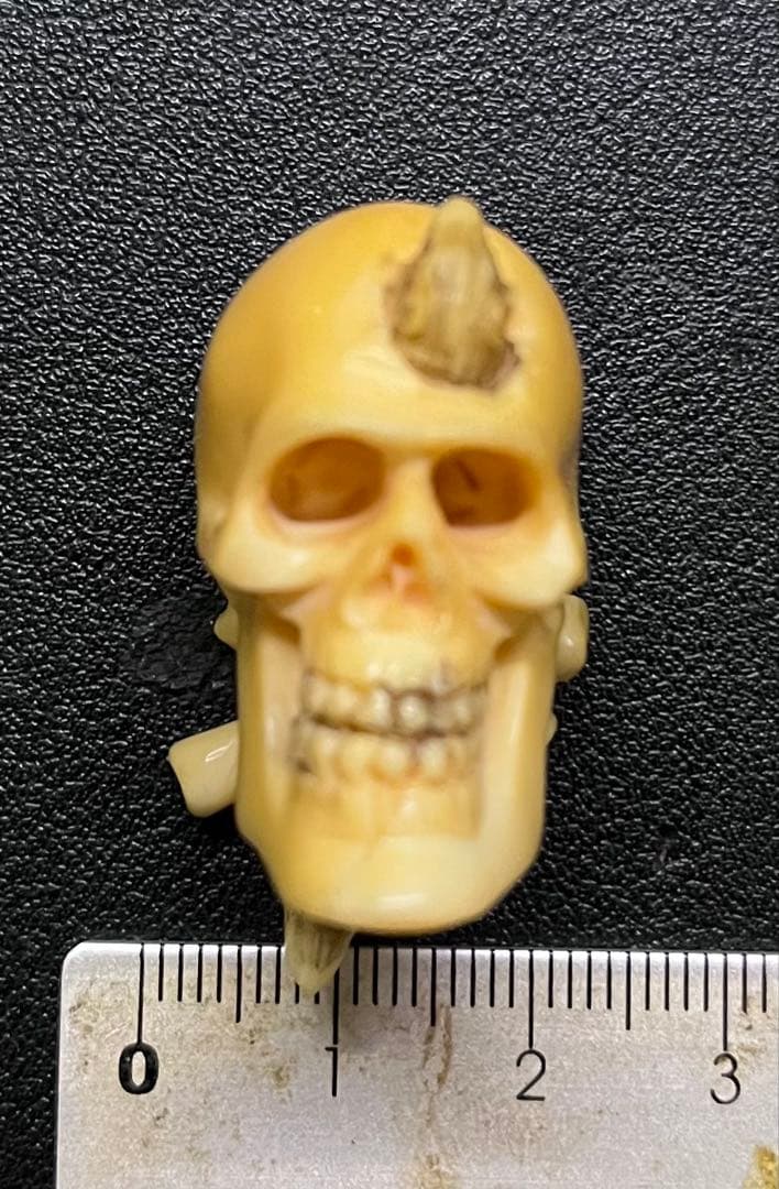 激レア！骸骨根付け 鼠 骨製 スカル 髑髏 時代物 アンティーク 古山 ボーン