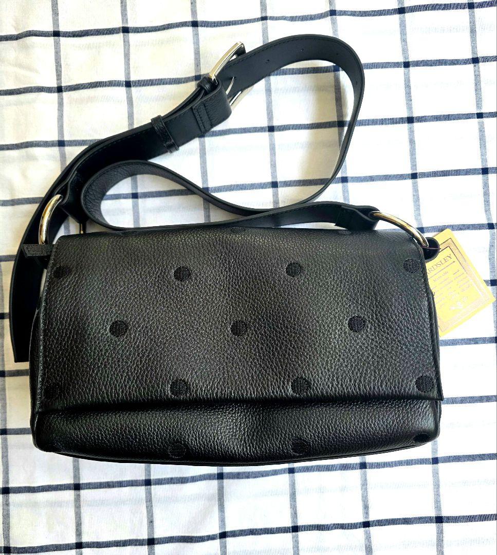 ビアズリー ドットブラックショルダーバッグ ボデイバック