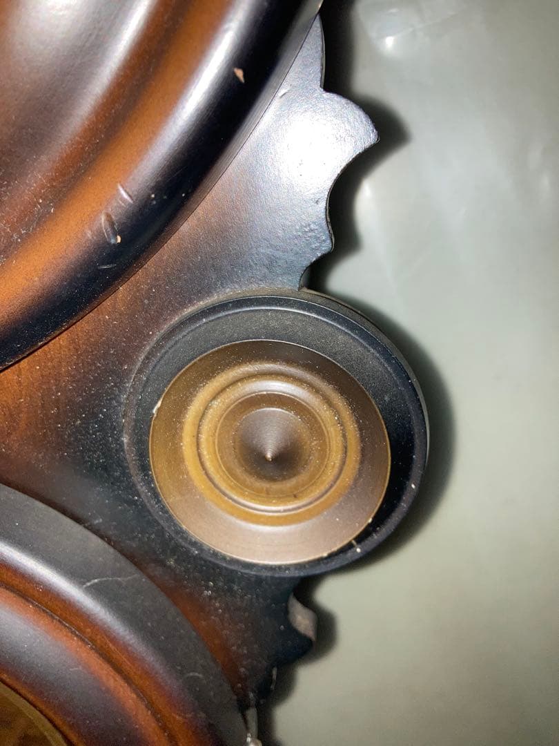 希少 アンティーク柱時計 堀田時計店 CROWNFAN ダルマ四つ丸 稼働中