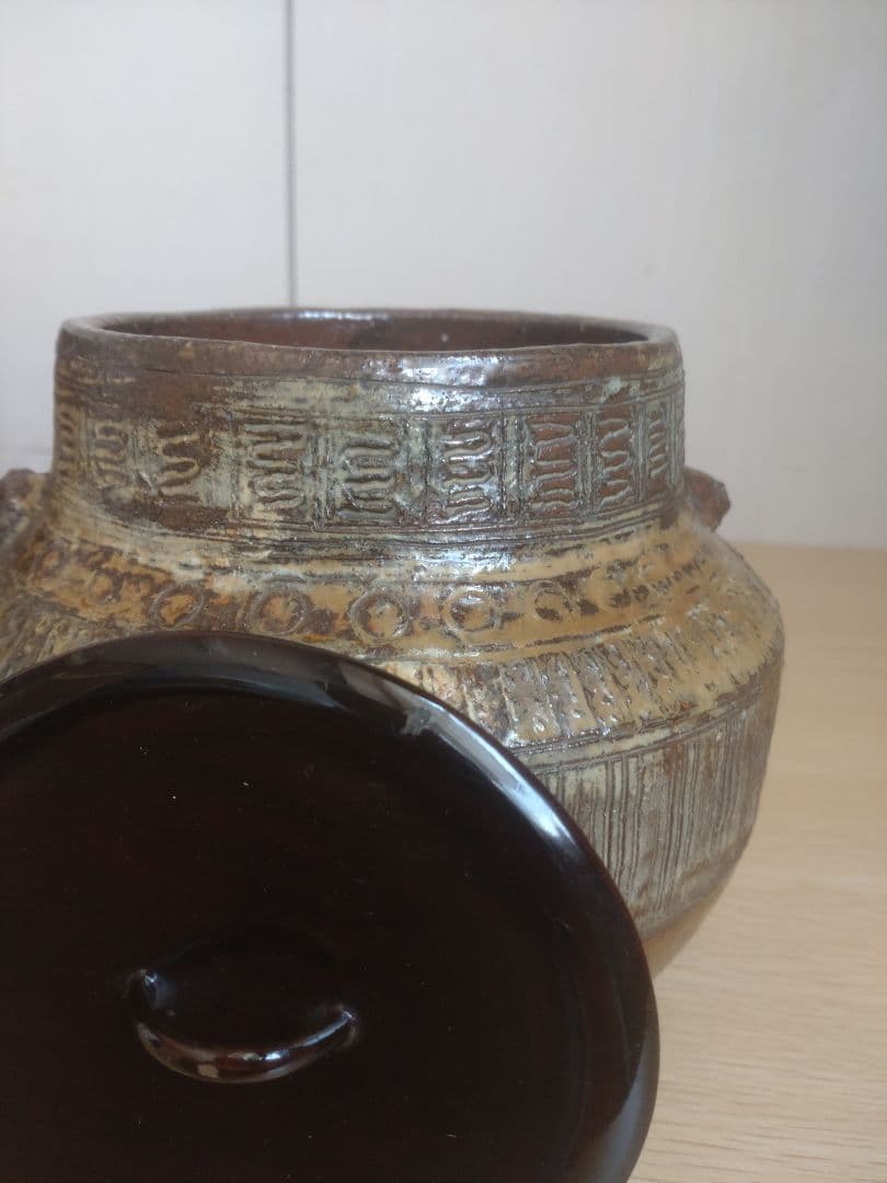 伝世品 江戸時代1772年〜1840年】平沢九朗 水指 三島