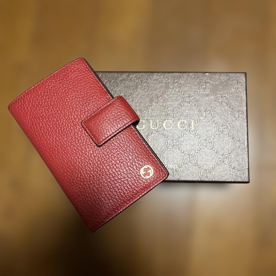 GUCCI、レザー 赤 三つ折り財布 箱付き GUCCI、レザー 赤 三つ折り財布 箱付き｜GUCCI グッチ 三つ折り財布 箱