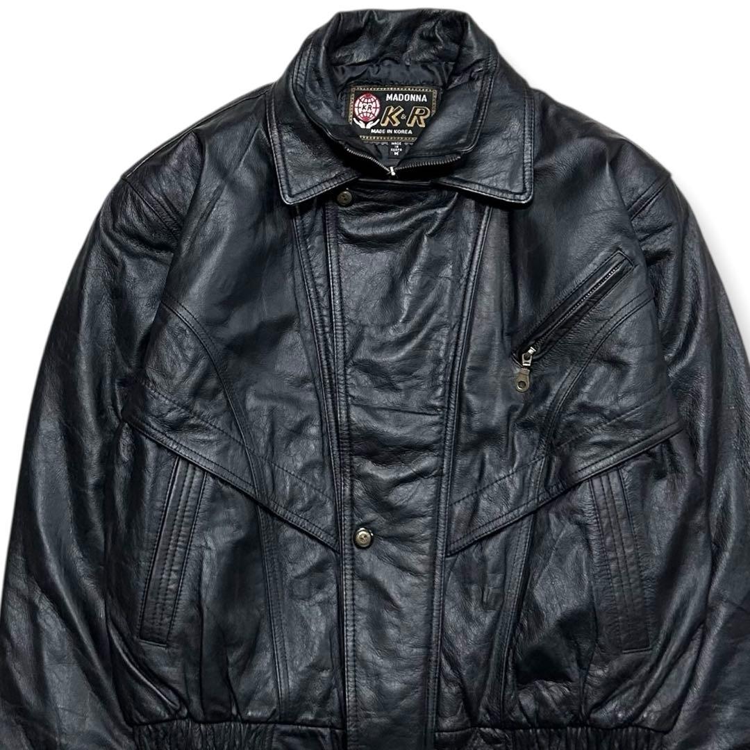 90s vintage レザージャケット 短丈 A2 本革 フライトジャケット