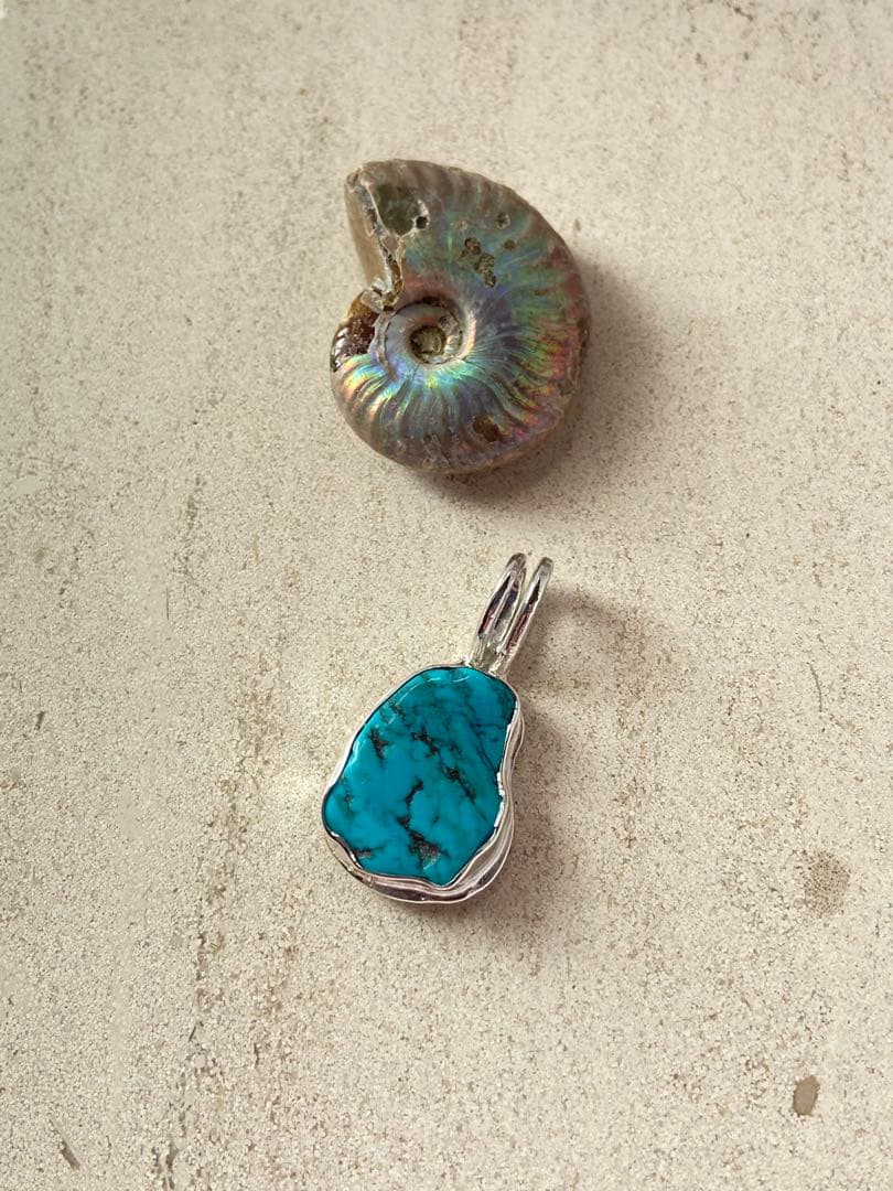 ターコイズ　ペンダントトップ　シルバー SILVER/シルバー925 ターコイズペンダントNo.24 ターコイズ ペンダント
