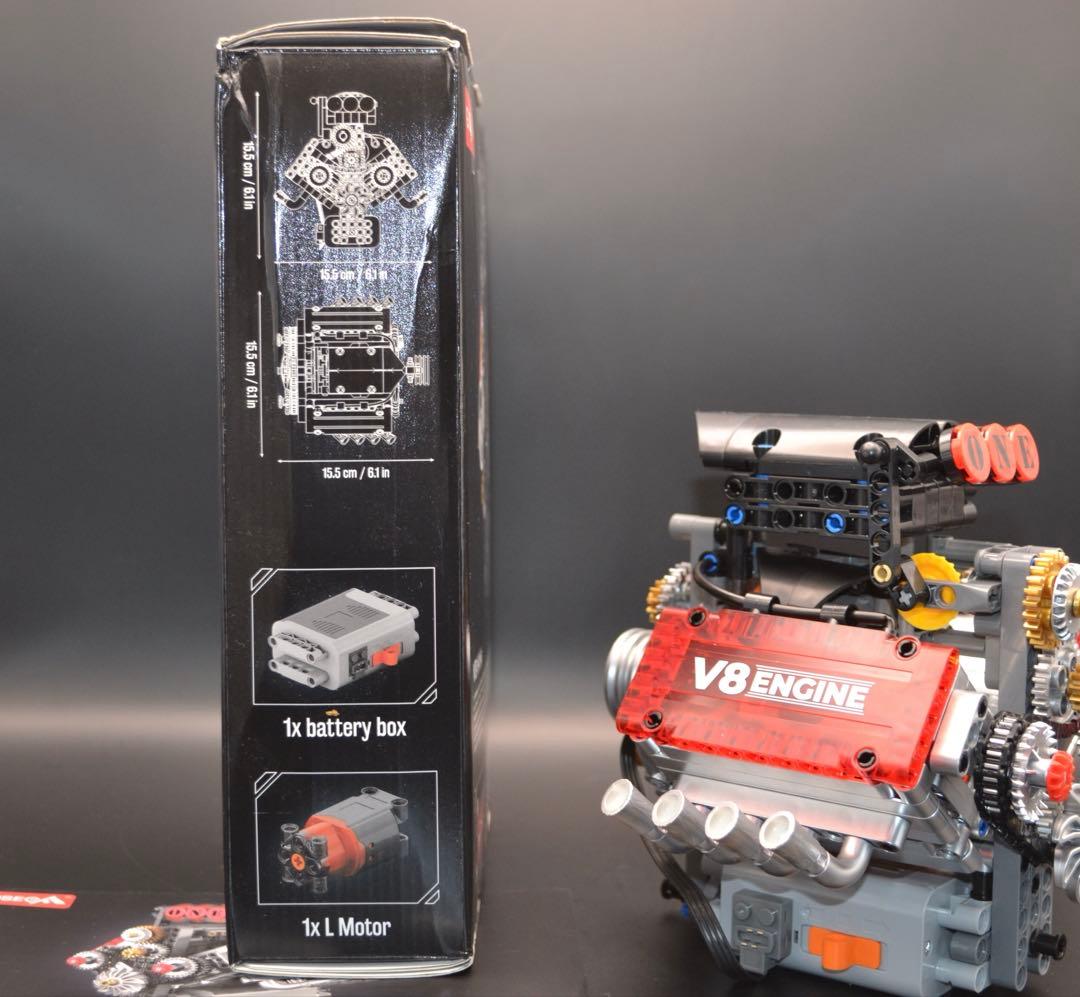 V8エンジン ブロック模型 組み立て済み 可動モデル｜箱・説明書付き