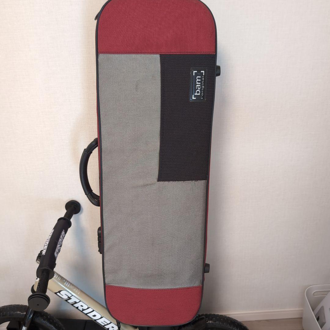 BAM Stylus バイオリンケース　バーガンディ×シルバー