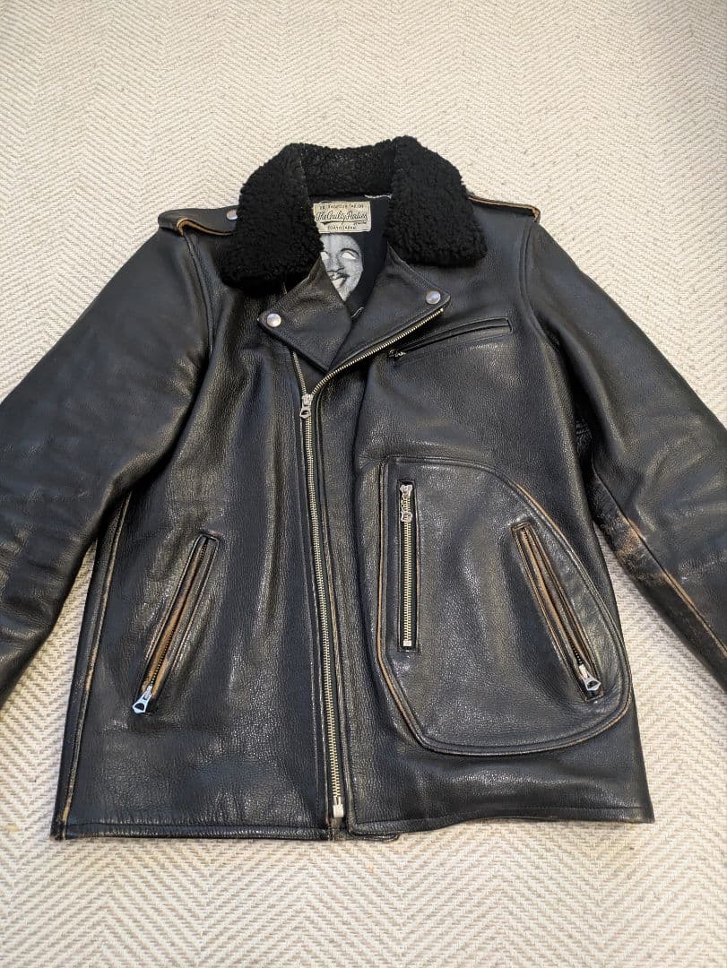 玉*置様 極小ロット ウルフズヘッド ワコマリア ライダース S ボア付き