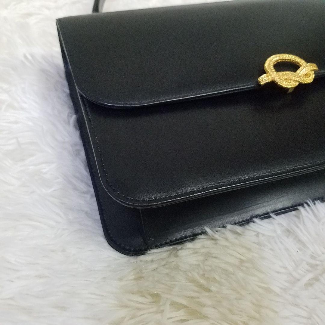 【極美品】傳濱野 ハンドバッグ フォーマル レザー ゴールド金具 黒