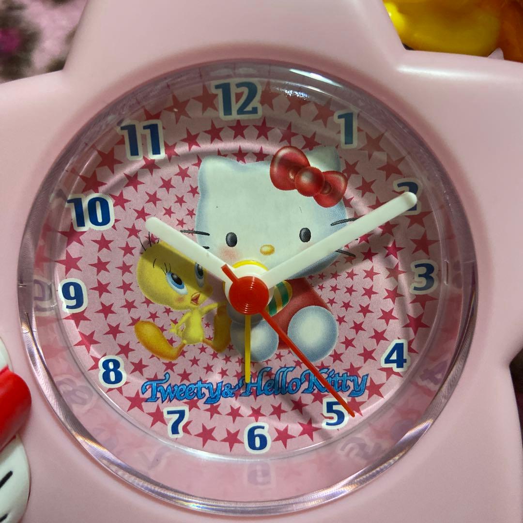ハローキティ×トゥイーティー レトロ 小僧寿し お星さま時計 未使用