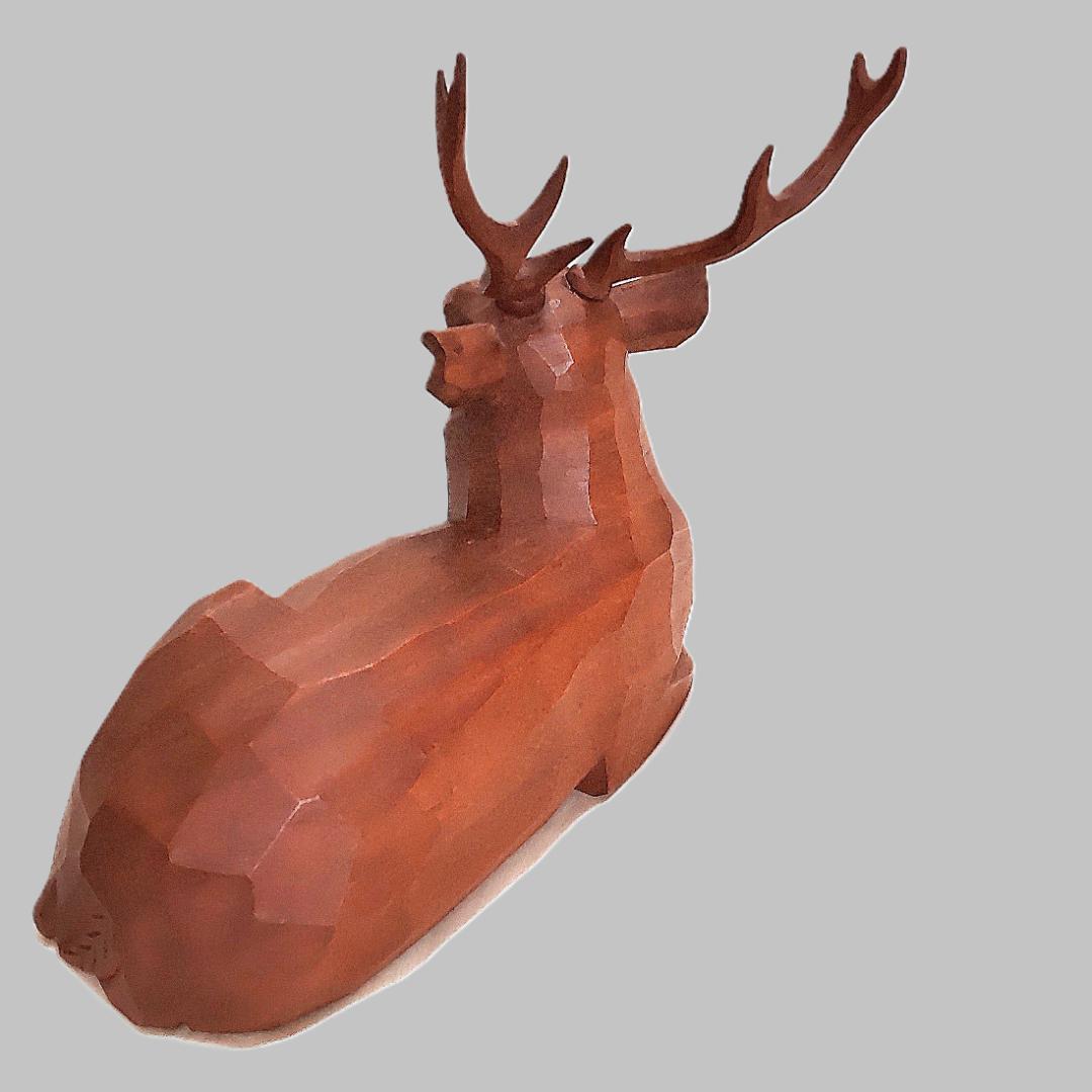 一刀彫 鹿 奈良人形 奈良一刀彫 東林 工芸品 - メルカリ