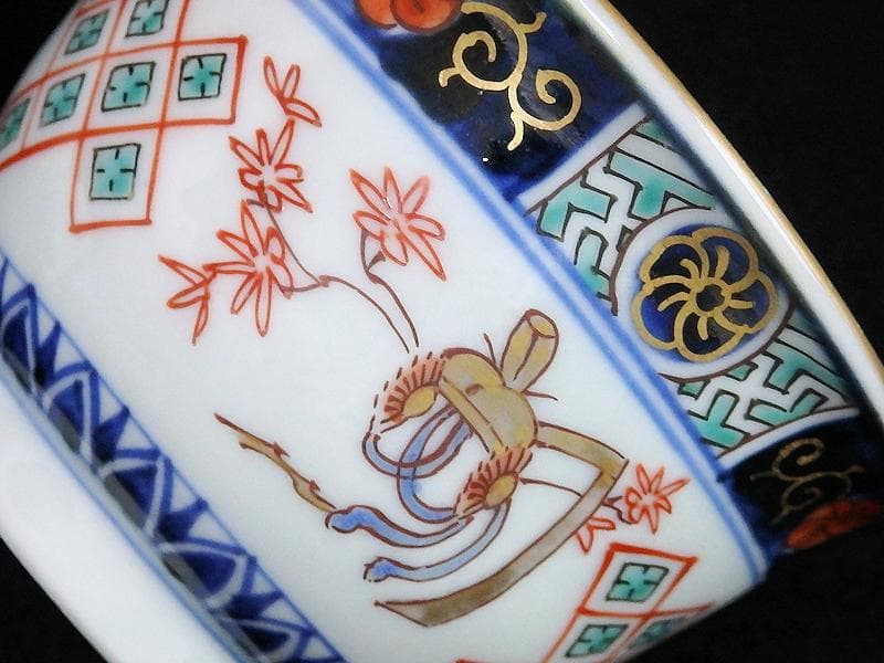 古伊万里 金襴手 烏帽子に紅葉の図 向付 4客 E203AS-BWg - メルカリ