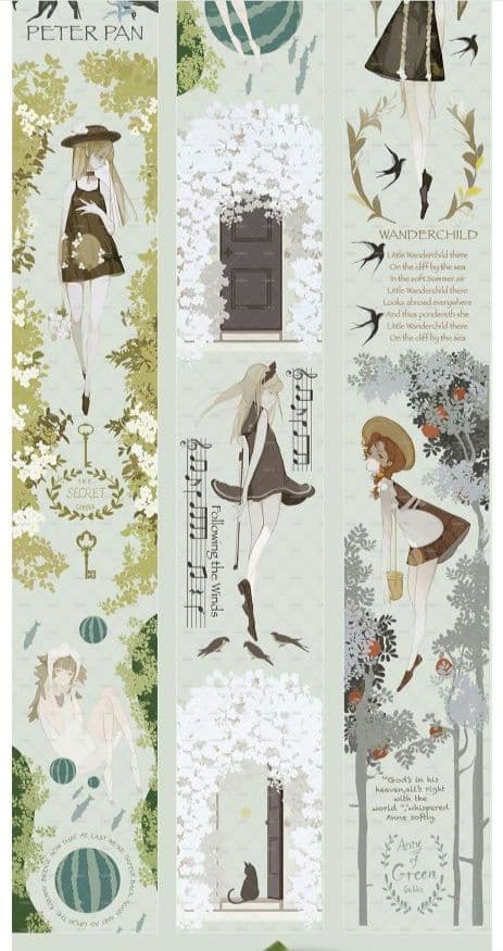 ☆再販☆J242＃PURE(PET)切り売り海外人物マステ女の子