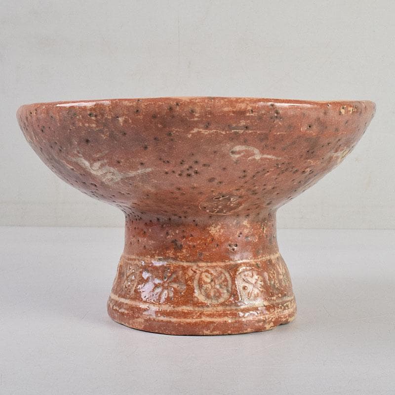 茶道具 佐々木松楽造 赤楽焼 大馬上盃 菓子器 仕覆付 共