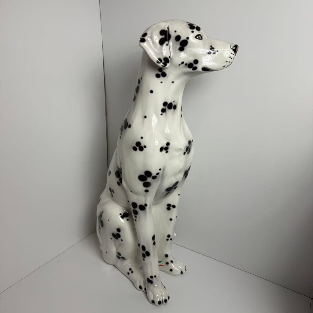 ダルメシアン 特大87cm イタリア製 Demain 陶器製 オブジェ 置物