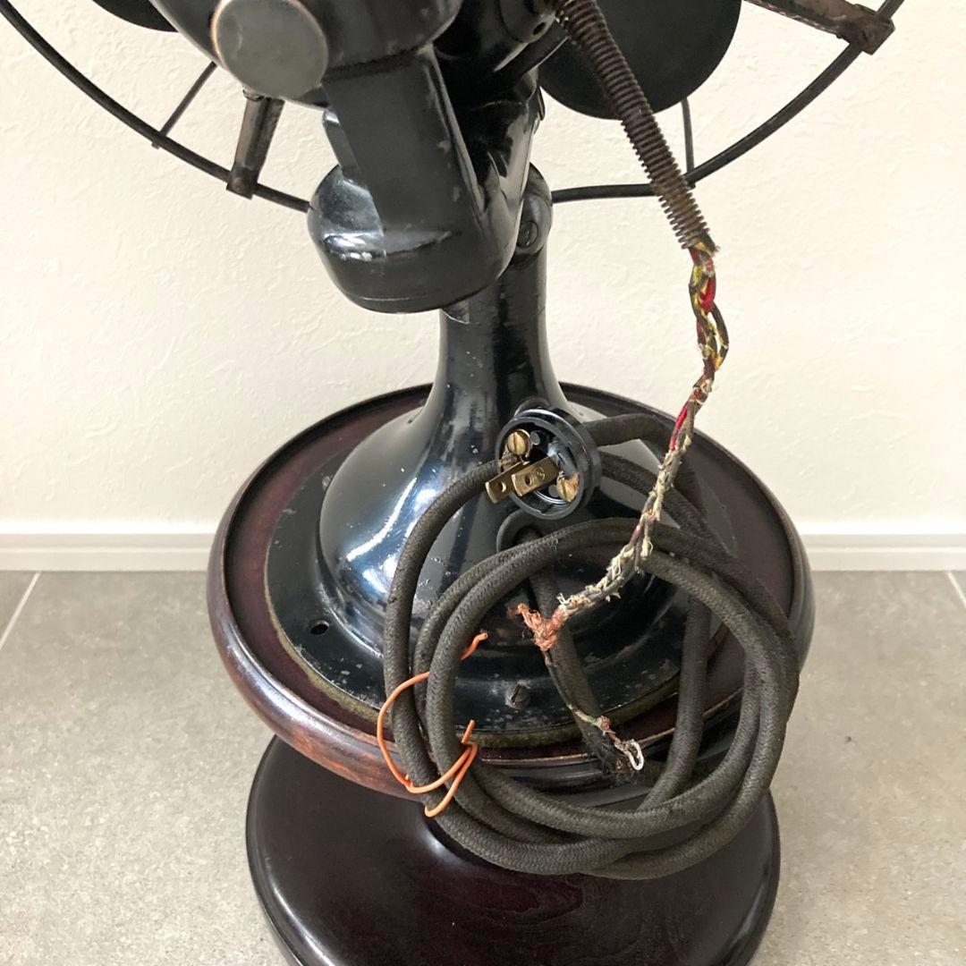 Westinghouse ウエスティングハウス 扇風機 当時物 木製台座付き