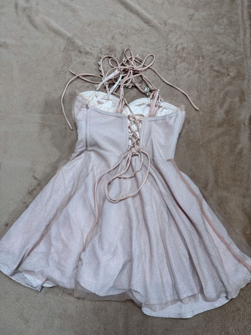 ピンク スリップドレス セクシー