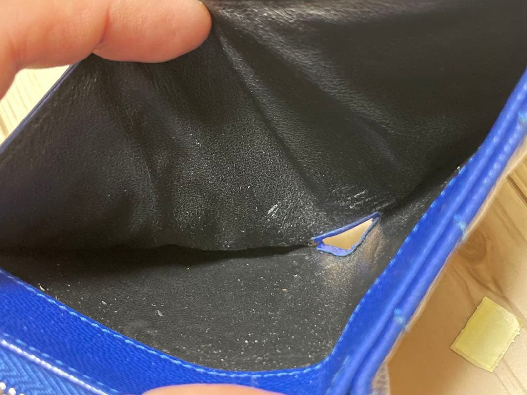 SAINT LAURENT ブルー 二つ折り財布