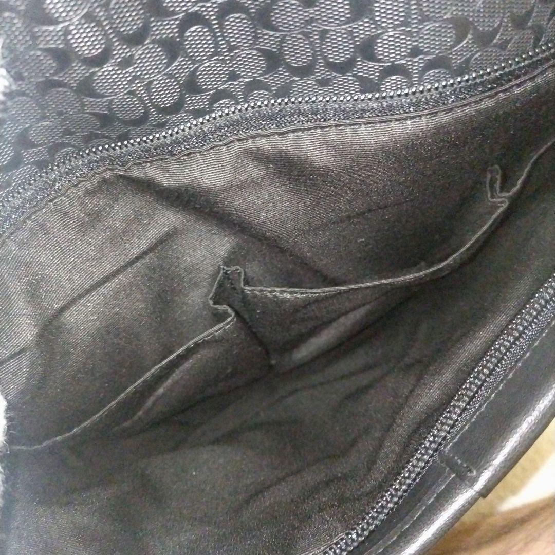 【美品】コーチ F70850 ヘリテージ シグネチャー 2way ビジネスバッグ