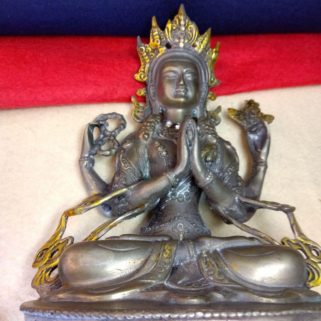 チベット仏像 四肩観世音菩薩
