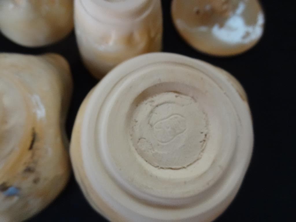 二六焼白釉茶器三つ揃煎茶器霊芝摘宝瓶急須茶碗楽山焼水月焼