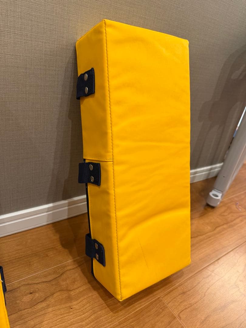 国産】イサミ/ISAMI 空手キックミット 黄色（2個セット） 上下 キック