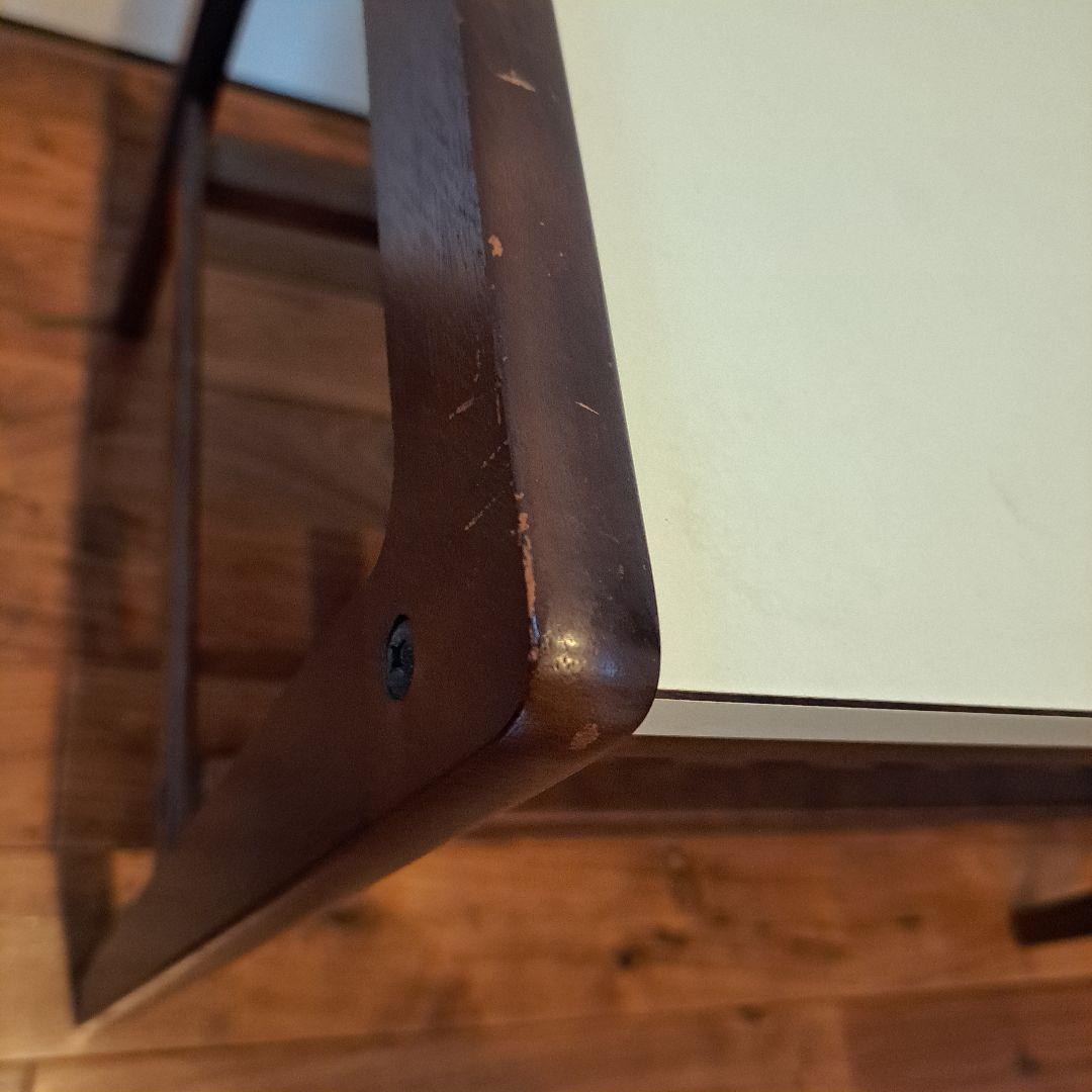 オールドカリモク 名作 コーヒーテーブル サイドテーブル 白 茶