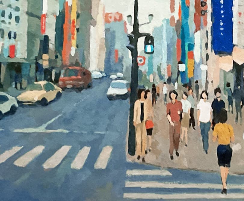 No.493 and 526 油絵/風景/街景/東京/銀座