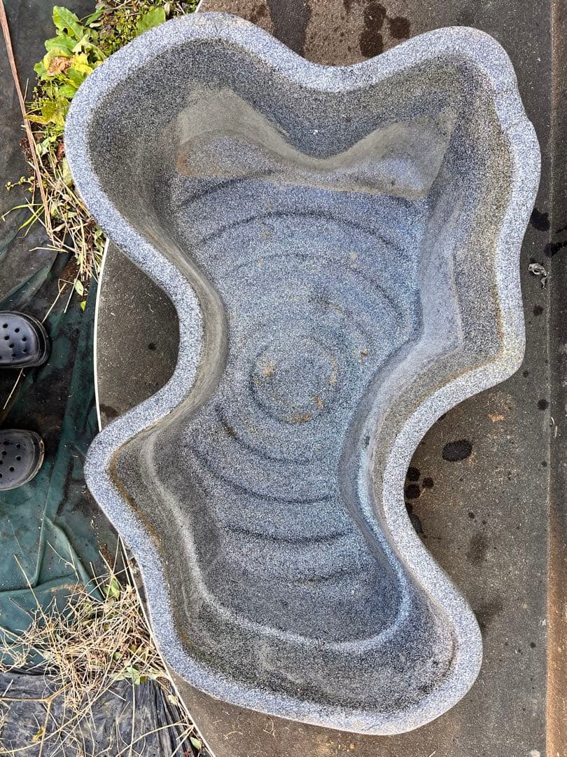 プラ池 ひょうたん池 大型 みかげ調 亀 金魚 メダカ