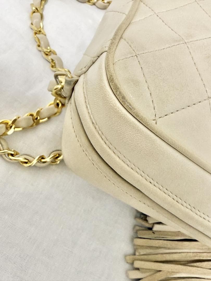 お買い得 CHANEL マトラッセ フリンジ ラムスキン シールあり