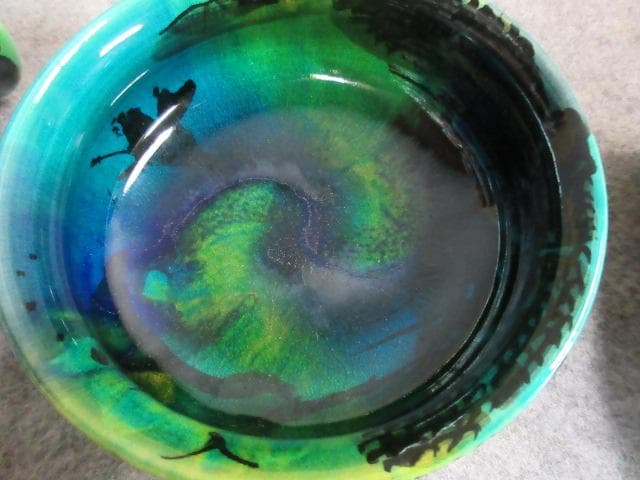 京焼清水焼丈夫窯加藤丈尋造京三彩仏具揃 [B25225]