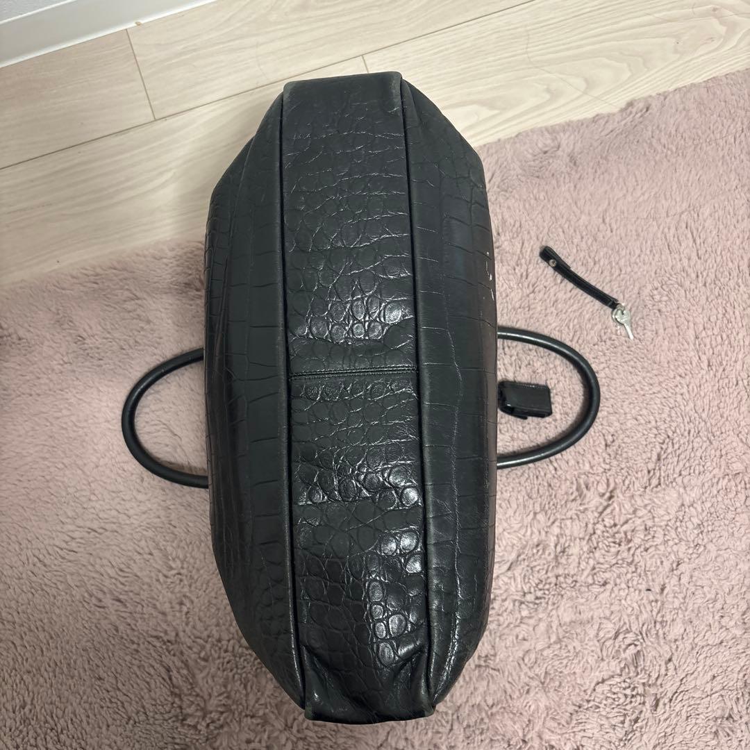 ビジネスバッグ クロコ 黒 サンローラン saint laurent ブラック