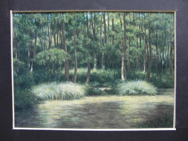 山本貞、【里山初夏】、希少な額装用画集より、新品額装付