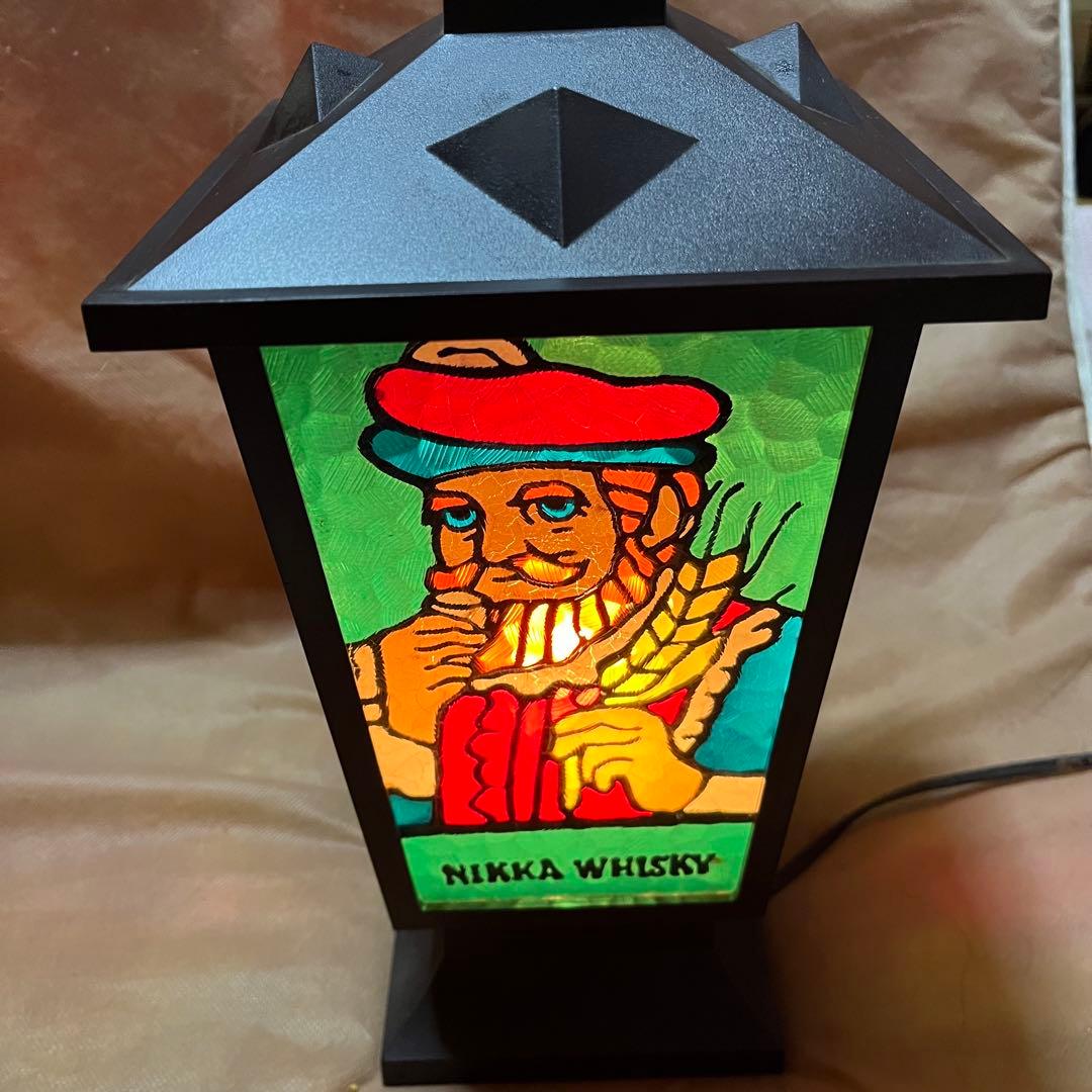 ニッカウイスキー ステンドグラス風ノベルティランプ 昭和レトロ