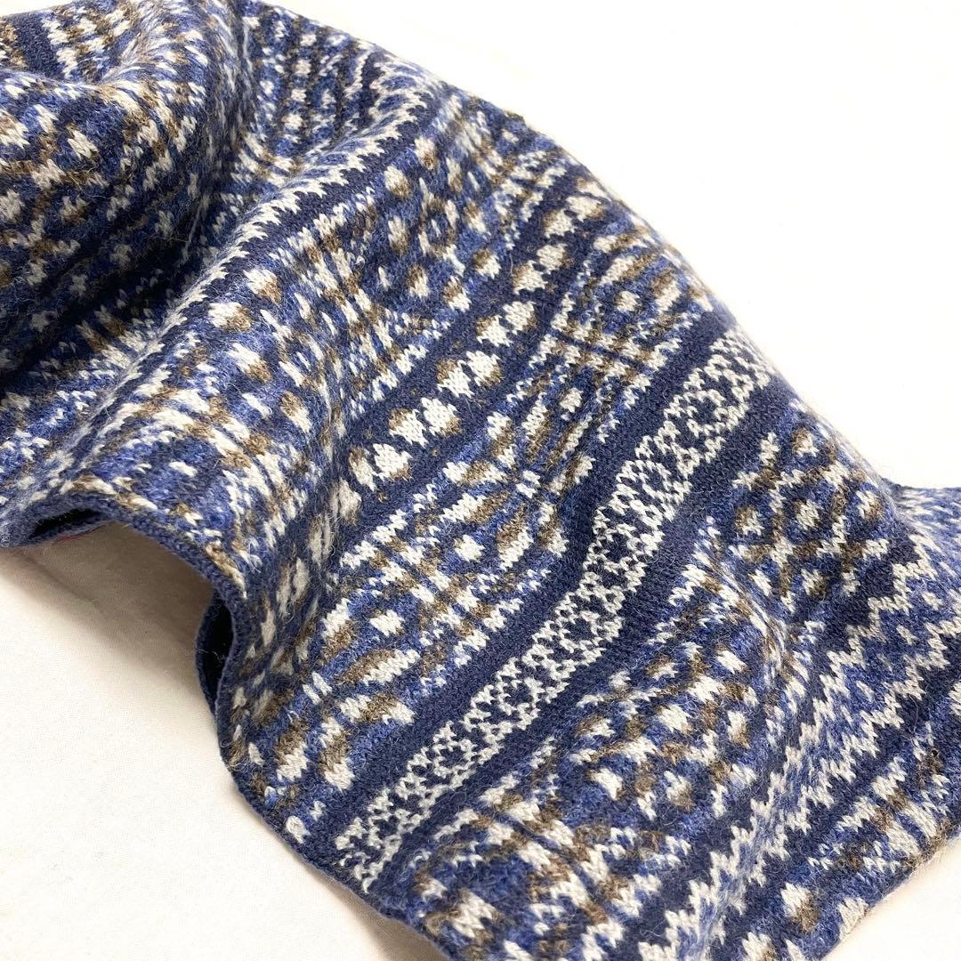 45R アルパカジャガードカウチンフェアアイル マフラー レディース