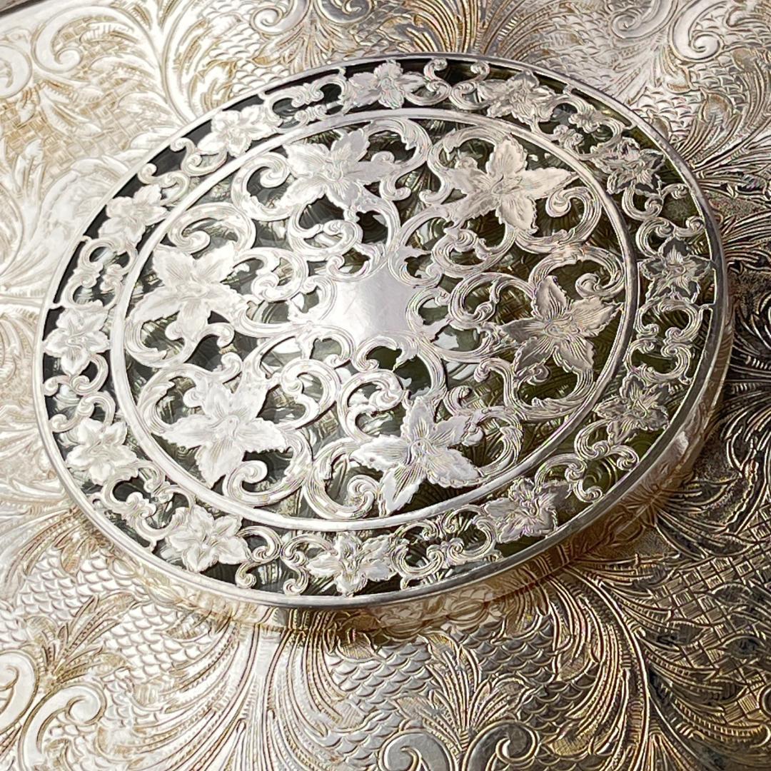 【WEBSTER】 【純銀 / ガラス】ティーセンター 15cm スターリング