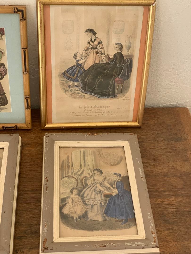 フランス 蚤の市 額 イラスト入り ブロカント こんにちは！ 本日も