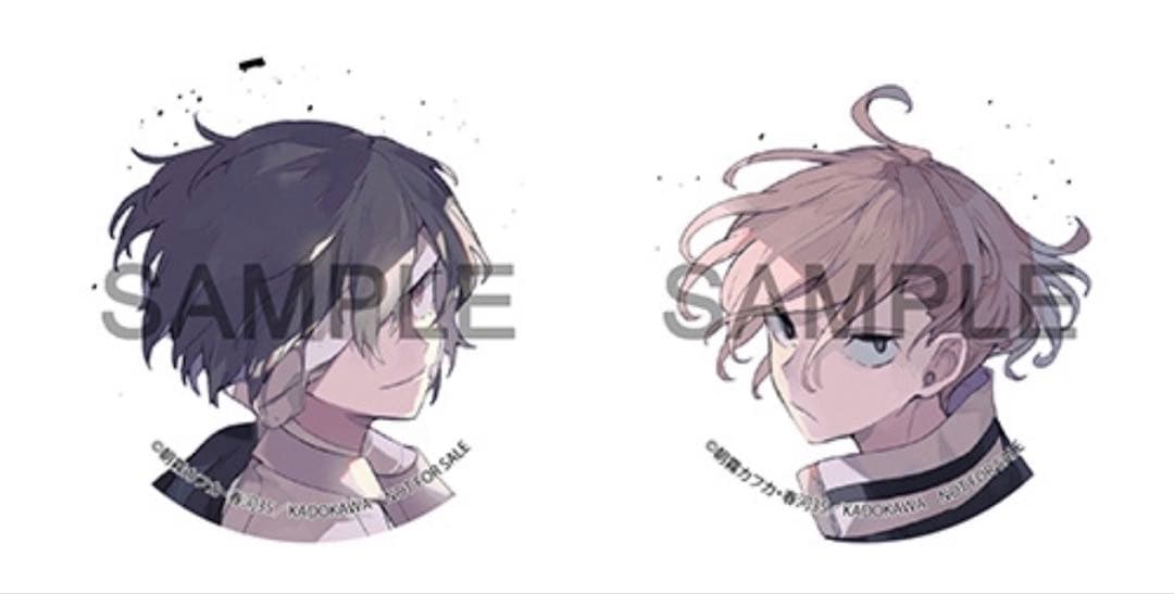 文豪ストレイドッグス 15歳ver. フィギュア 特典缶バッジ 太宰治 中原中也 文豪ストレイドッグス 太宰治 中原中也 15歳 スケールフィギュア 缶