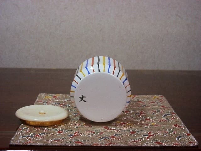 今日庵 加藤丈佳作 紅毛写 茶入 箱：太翁在印 共箱